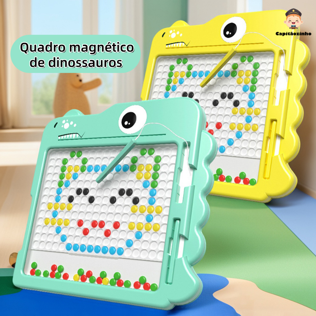 Lousa Magnética Dino Infantil 20 Desenhos Prancheta magnética Coelho Portátil