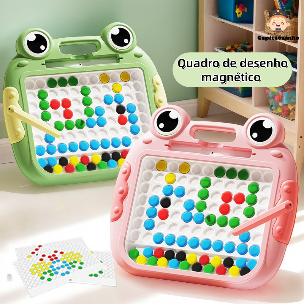 Lousa Mágica Caneta Magnética Prancheta Infantil Educativo Autismo Cartelas Desenho