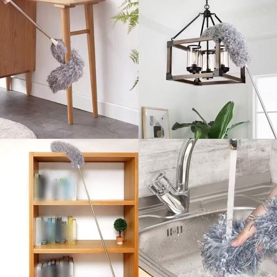 2,8m Ajustável Telescópica Dobra Duster/Casa Telhado Aranha Teia Teto Cama Mesa Cleaner/Escova De Limpeza De Poeira
