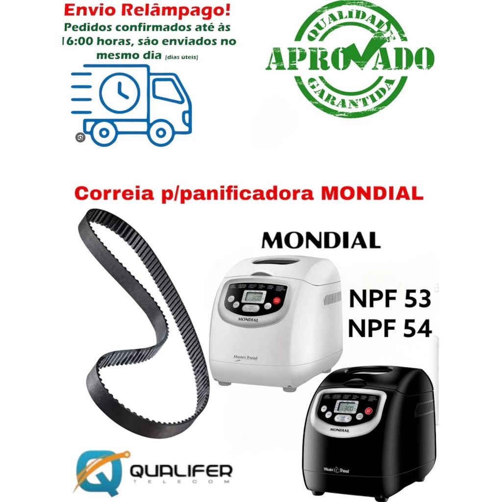 Correia p/ panificadora NPf53 / NPf 54