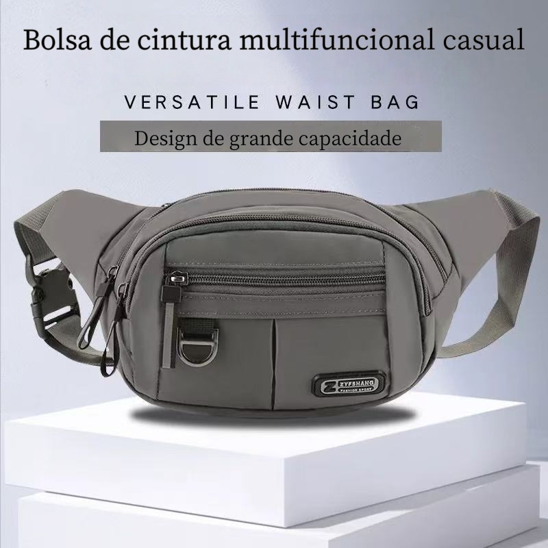 Pochete Masculina Impermeável 🌧️ Com Alça Ajustável - Resistente e Versátil para Dia a Dia 🔥