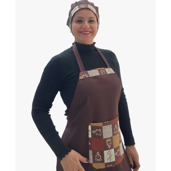 Avental E Touca Cafeteria Cozinha