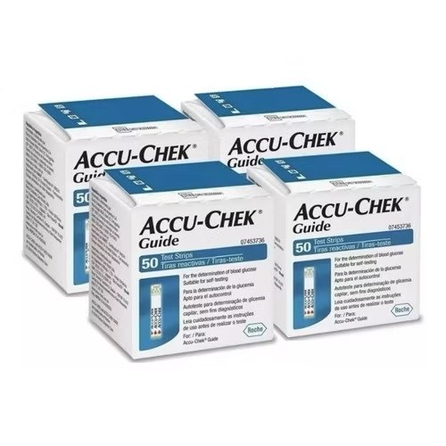 4X50 TIRAS MEDIDOR GLICEMIA  ACCU CHEK GUIDE 200 TIRAS