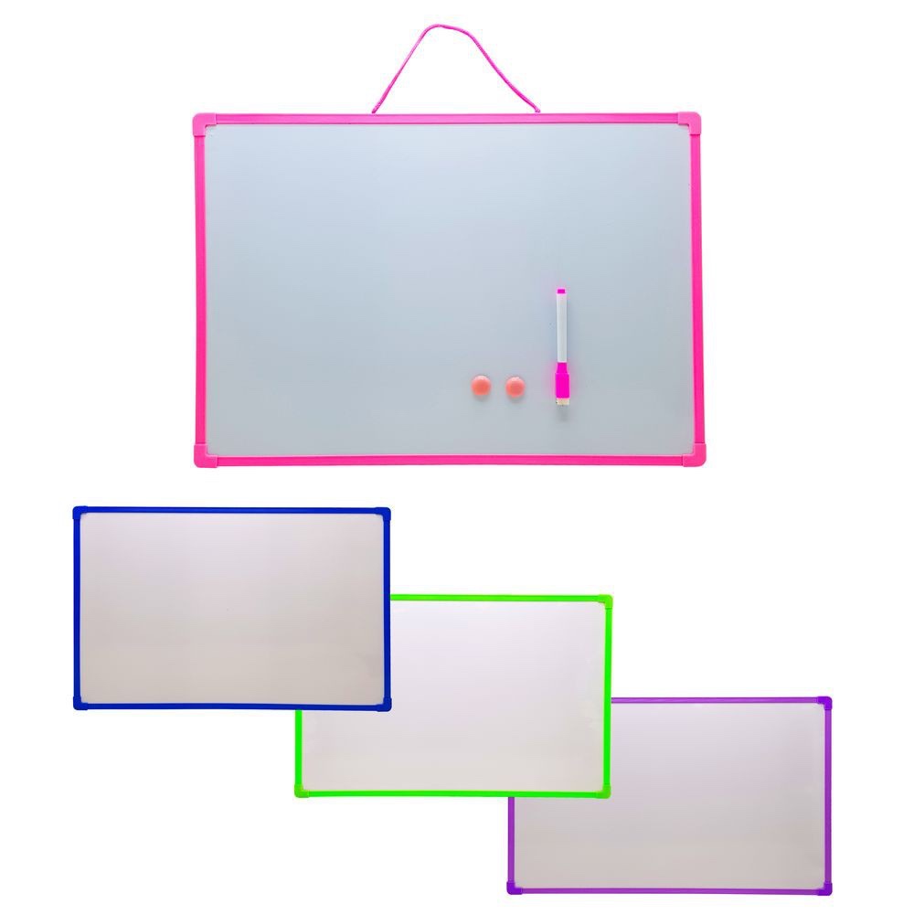 Lousa Quadro Branco Magnético Moldura Apagável Com Caneta E Imã 20x30/30x40/35x50cm