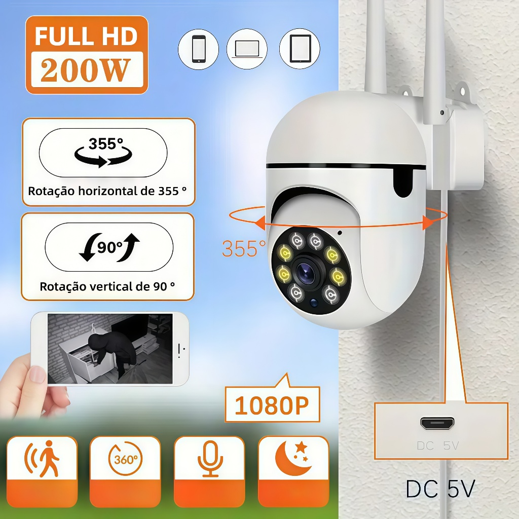 Para J0yf Câmera De IP Câmera 4K 1080P WIFI Cúpula De Velocidade Câmeras