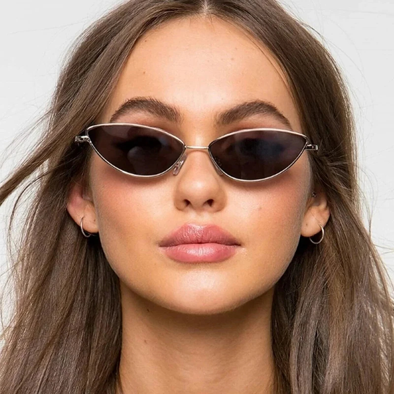 Óculos de Sol Feminino Masculino Unissex Retrô Preto triângulo