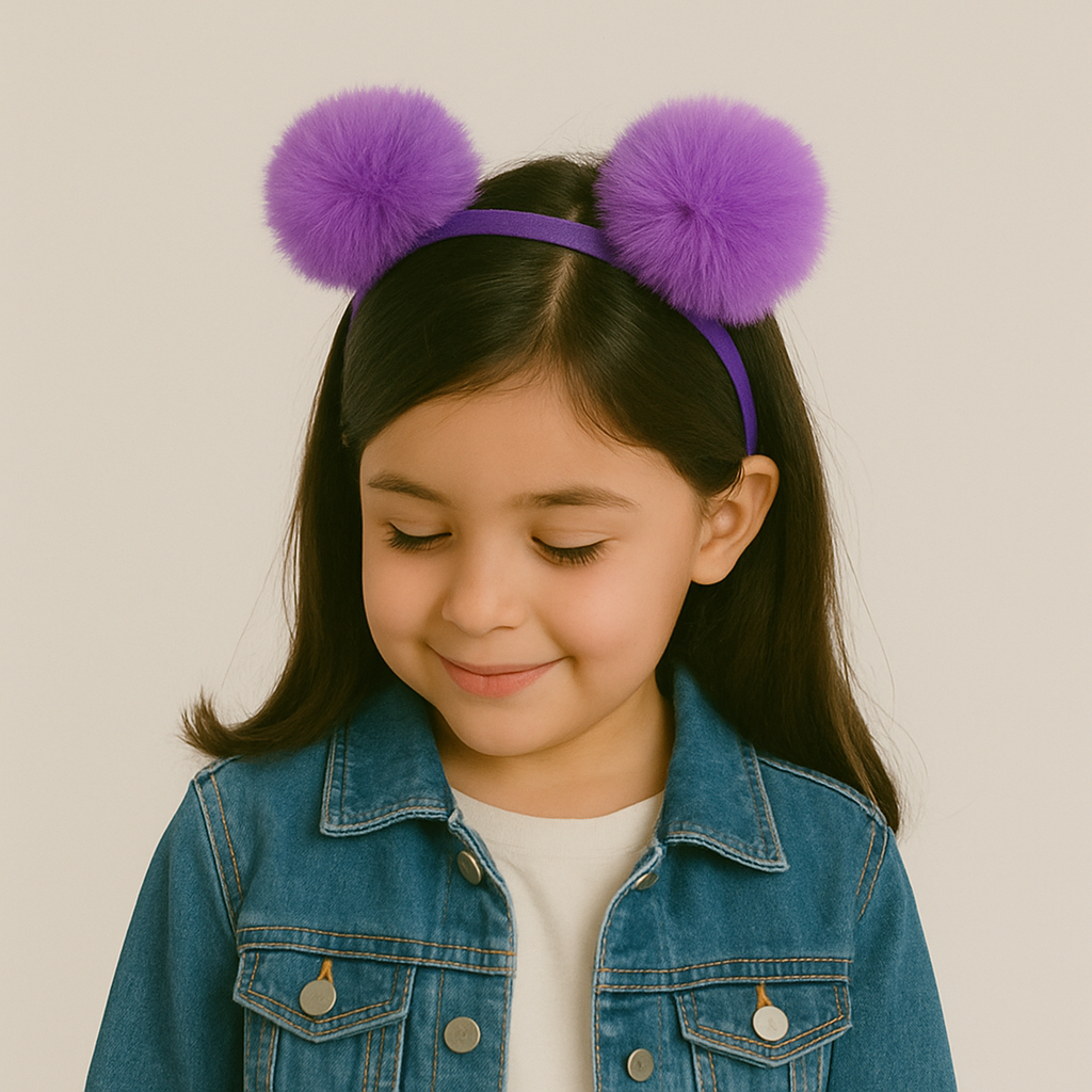 Tiara pompom infantil maria clara /tiara pompom grande  POLIANA/tiara pompom pelúcia