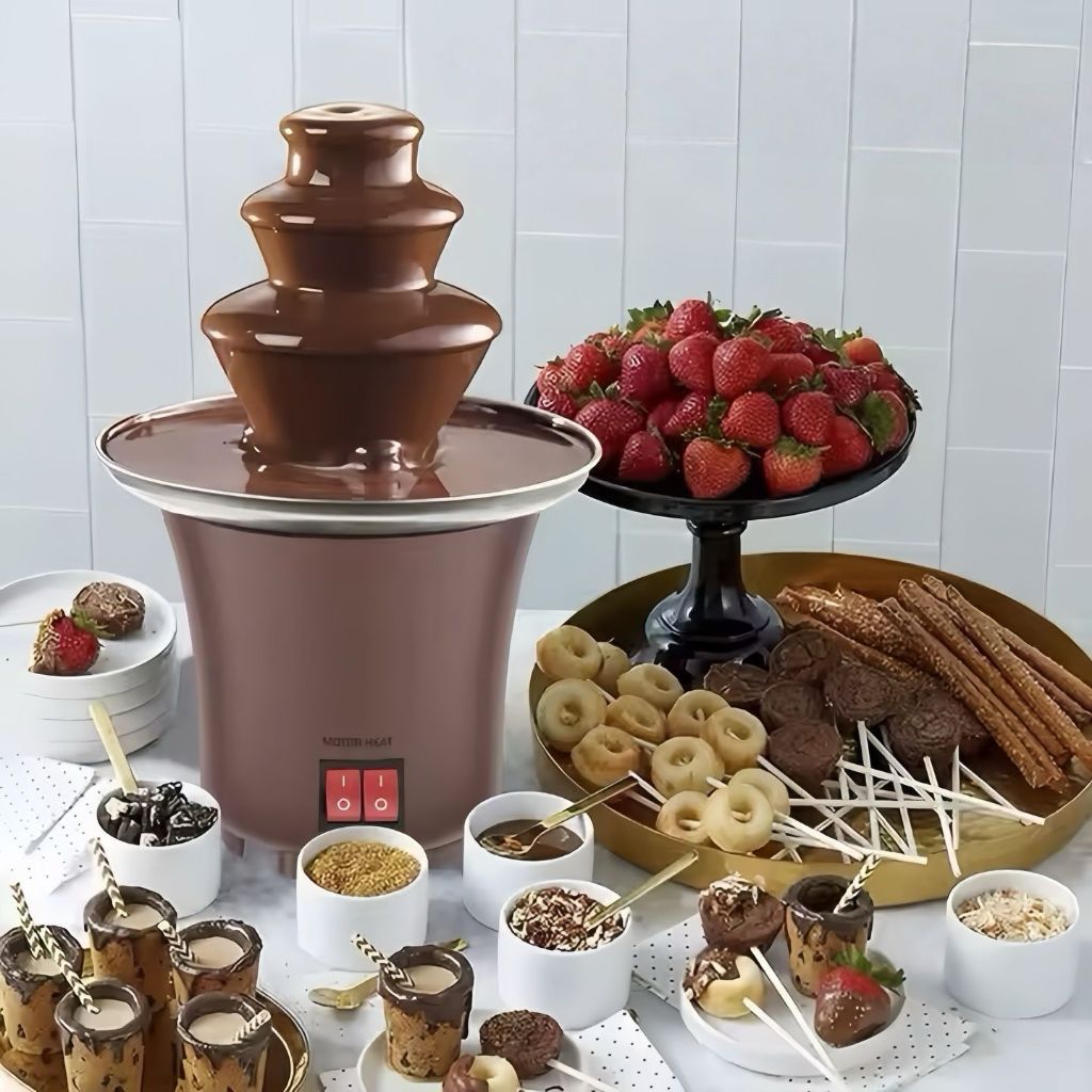 Mini Cascata Chocolate Panela Elétrica Fondue Fonte de Chocolate110V-Smile