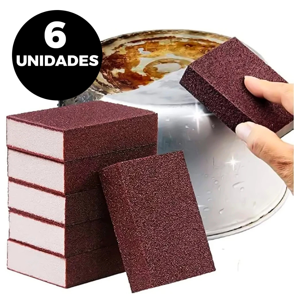 Kit Esponja Magica Tira Manchas Riscos Ferrugem Sujeiras Limpeza Pesada