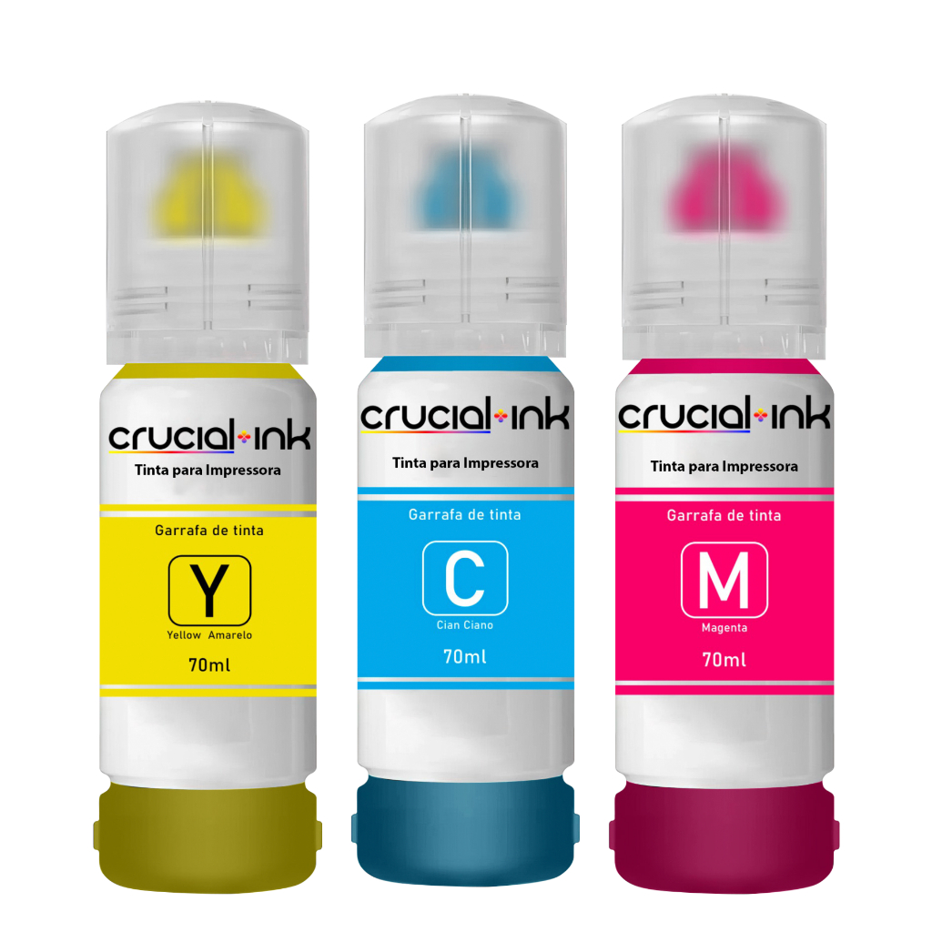 Kit 3 Tinta Compativel Para  Epson L3150 L3250 1110 L5190 L3110 L1250  Coloridos