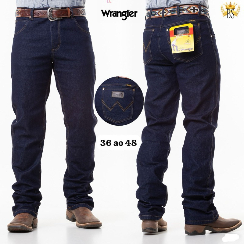 Calça jeans masculina Wrangler Country: resistência, conforto e muito estilo pra quem vive a pegada do campo,.💥🤠