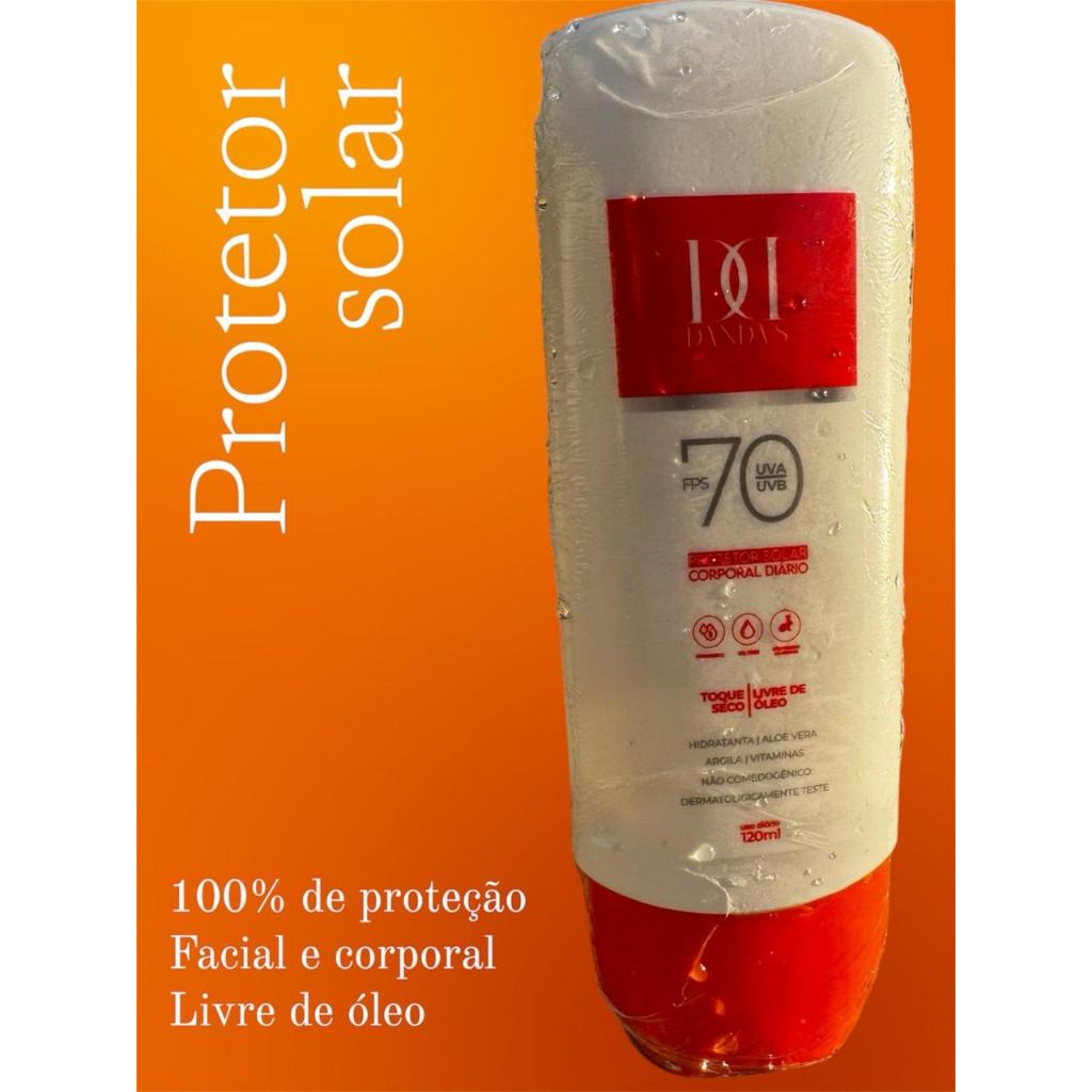 DANDAS Protetor Solar Corporal e Facial 70FPS 120ML