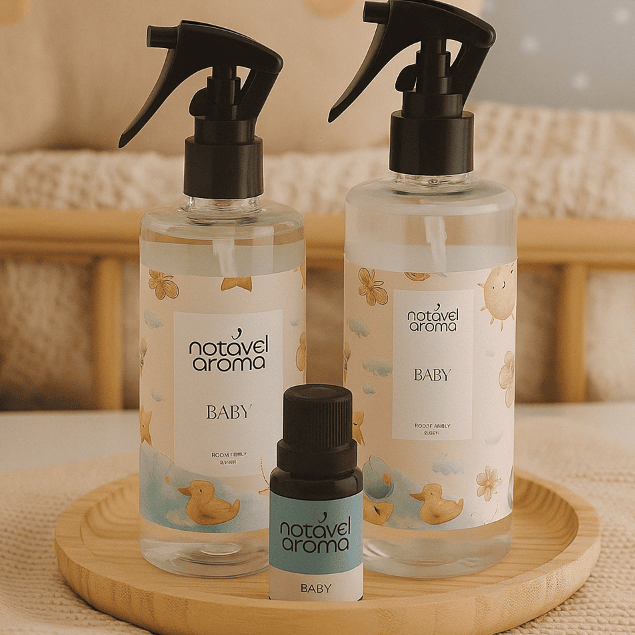Kit Agua Perfumada + Home Spray + Essencia Baby - Notável Aroma