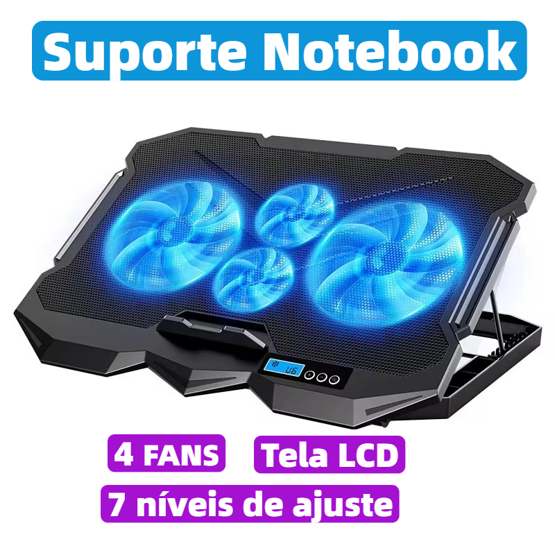 Suporte Notebook Base Led Refrigerada Ventilação Silenciosa B-MAX BM766