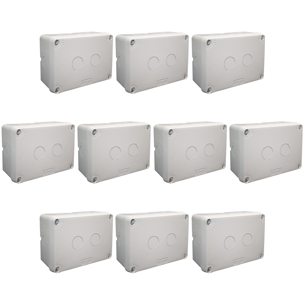 10x Caixa de Proteção Organizadora Hermética Multiuso Cftv Ip65 16x11x7 cm - 2562