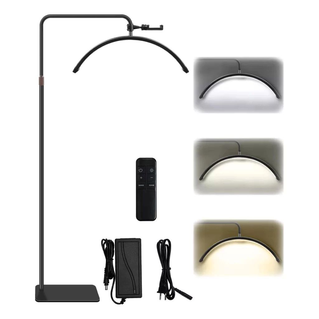 Luminaria Meia Lua Estetica Mesa 3 Tons Ajustavel Salao Beleza Limpeza De Pele。HD-M6X