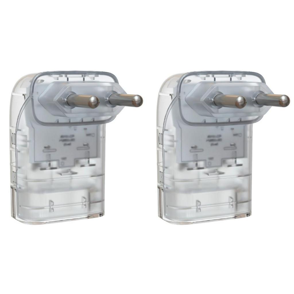 Kit 2un Protetor Anti Raios DPS com Tecnologia LCF iCLAMPER Pocket Fit 2P 10A Transparente ou Preto