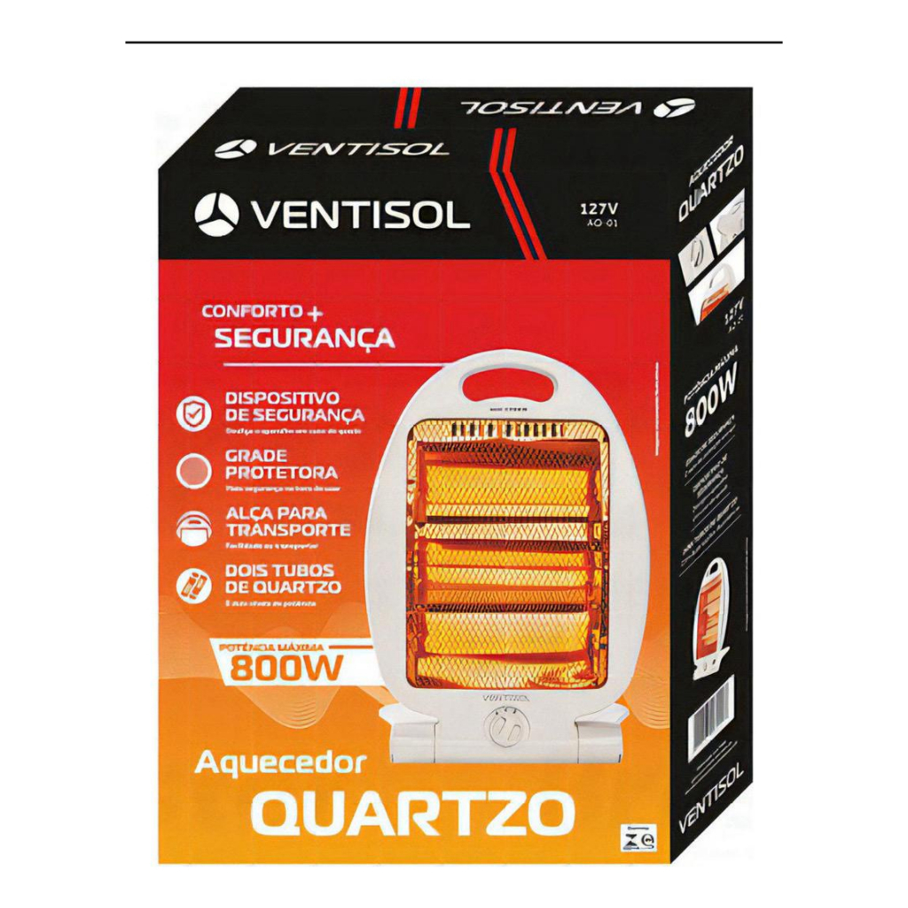 Aquecedor Ventisol quartzo branco 800W 110 v