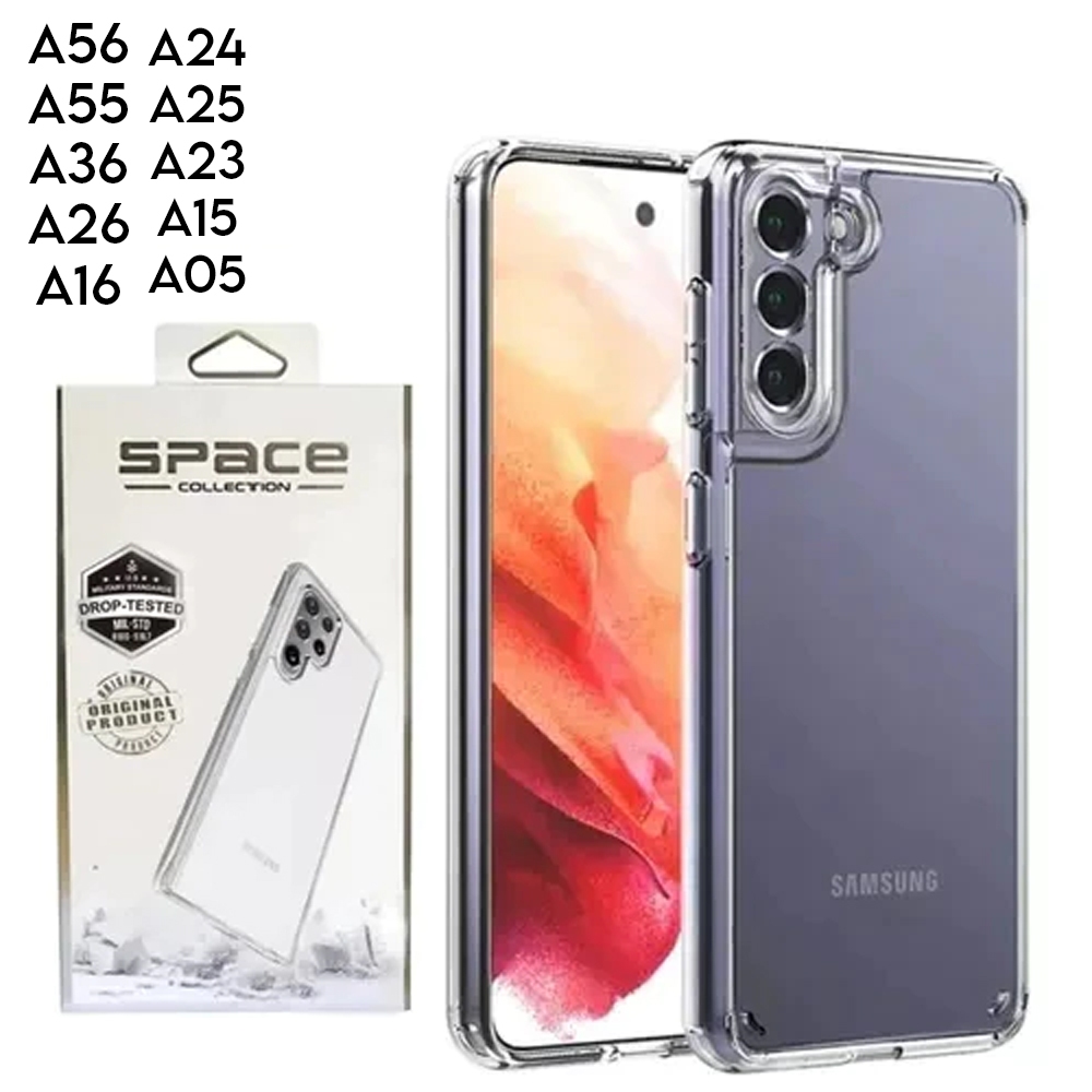 Case Capa Space Collection Samsung Galaxy Linha A A72 A53 A52 A33 A32 4G A23 A22 A13 A12 A03 CORE Original Clear