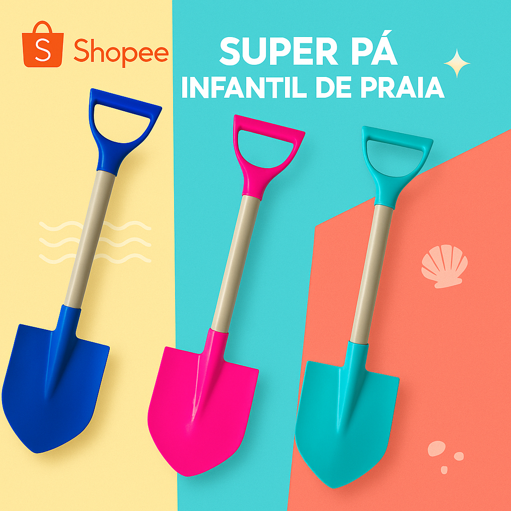 Super Pá Ferramenta Plástica Praia Brinquedo Infantil Areia Castelinho