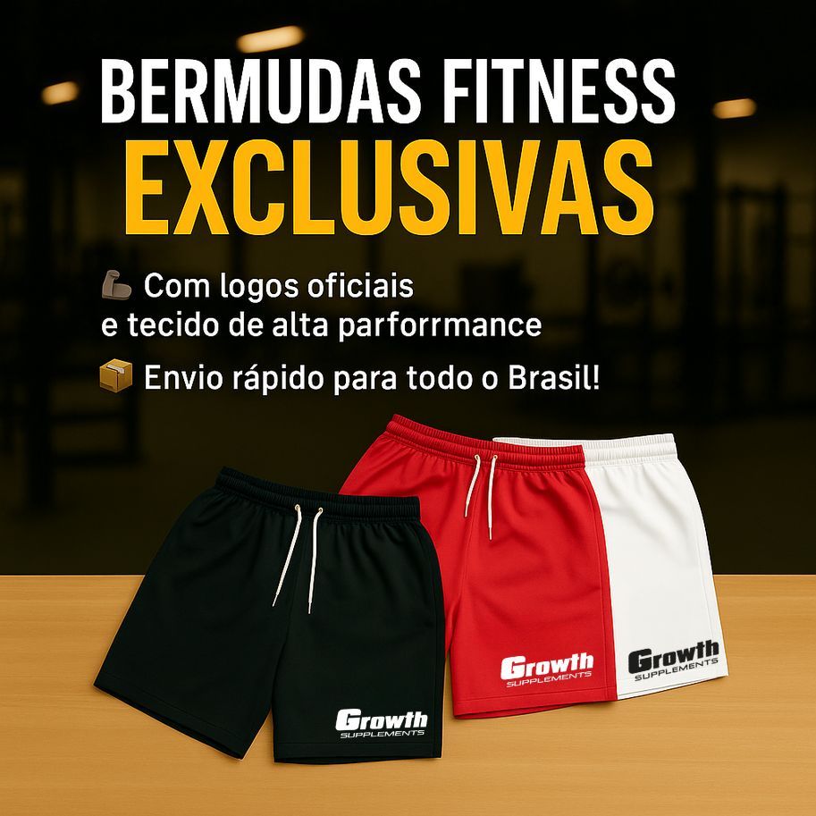 Kit 3 Bermudas Mauricinho Masculino GROWTH 01, Ideal Para Treino, Academia, Corrida