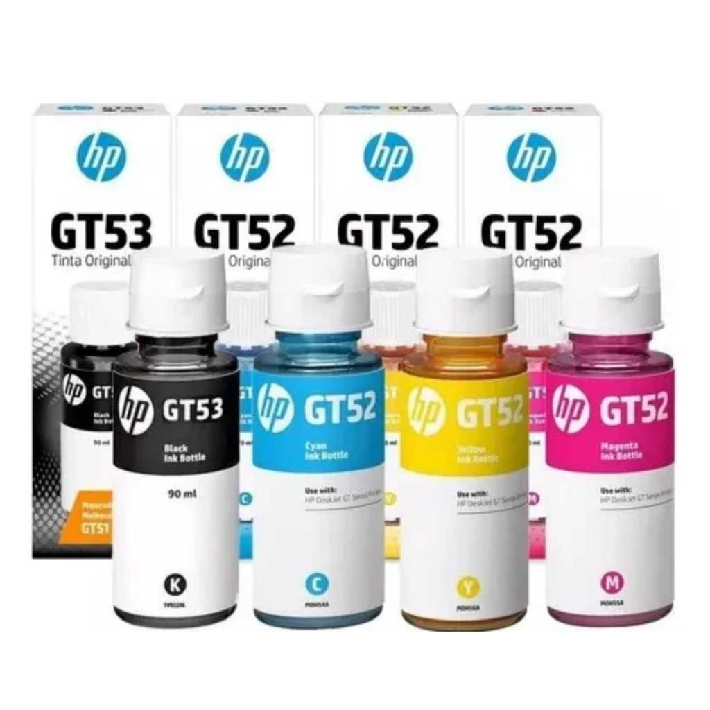 Kit 4 Tinta Hp  GT 53 -52 Hp 416 116 Smart Tank Hp 584 517 532 617