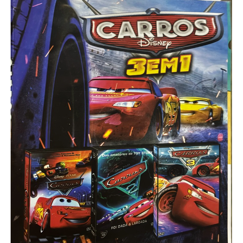 DVD Filme Carros 3em1