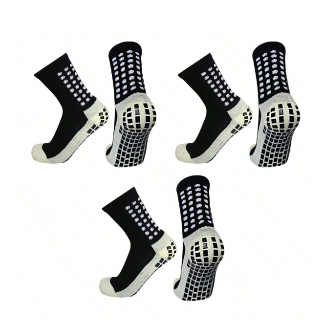 5 Pares de Meias Esportivas Antiderrapantes Para Basquete E Futebol , Respiráveis , Confortáveis Duráveis Unissex