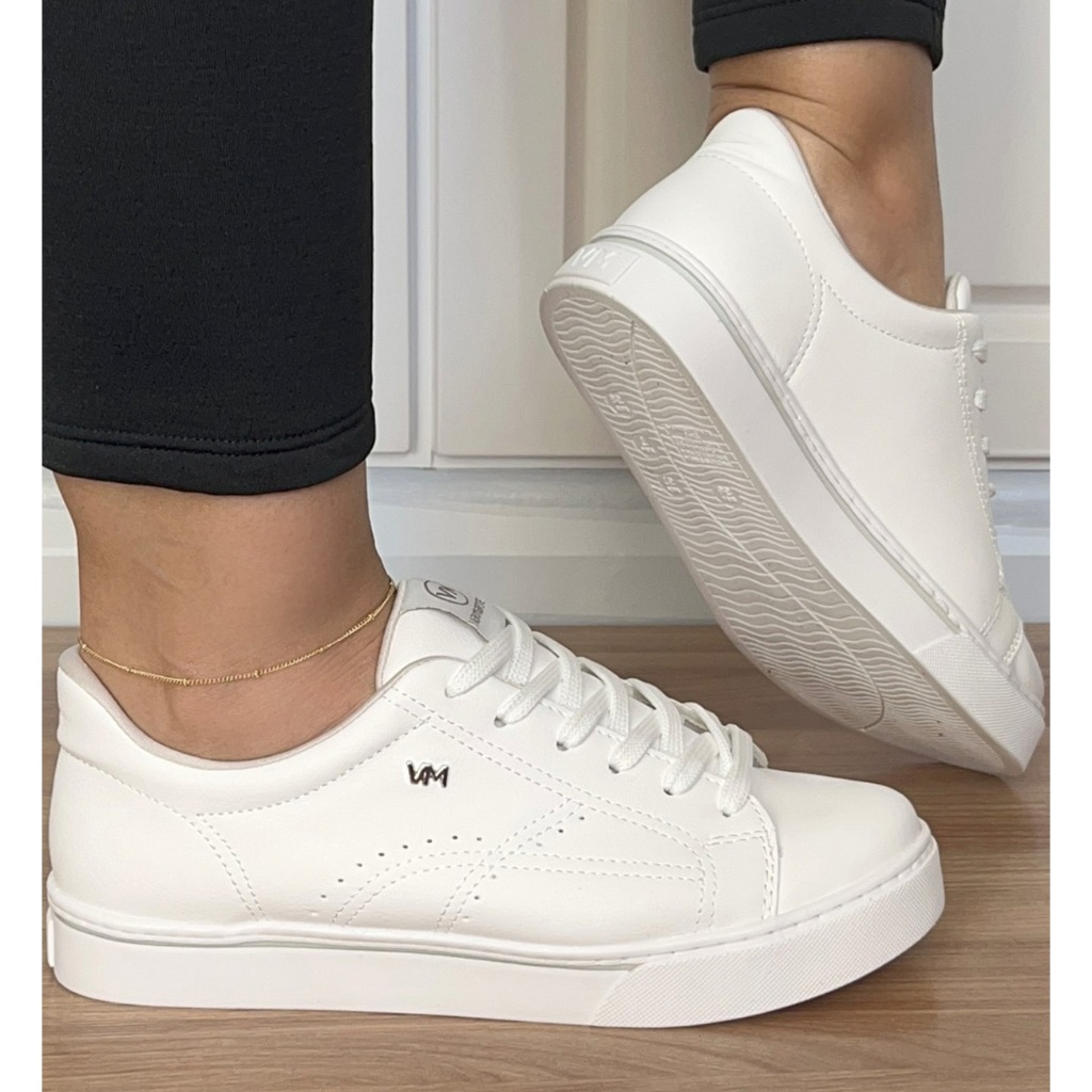 Tênis Feminino Branco Via Marte Casual Confortável Estiloso Original Promoção