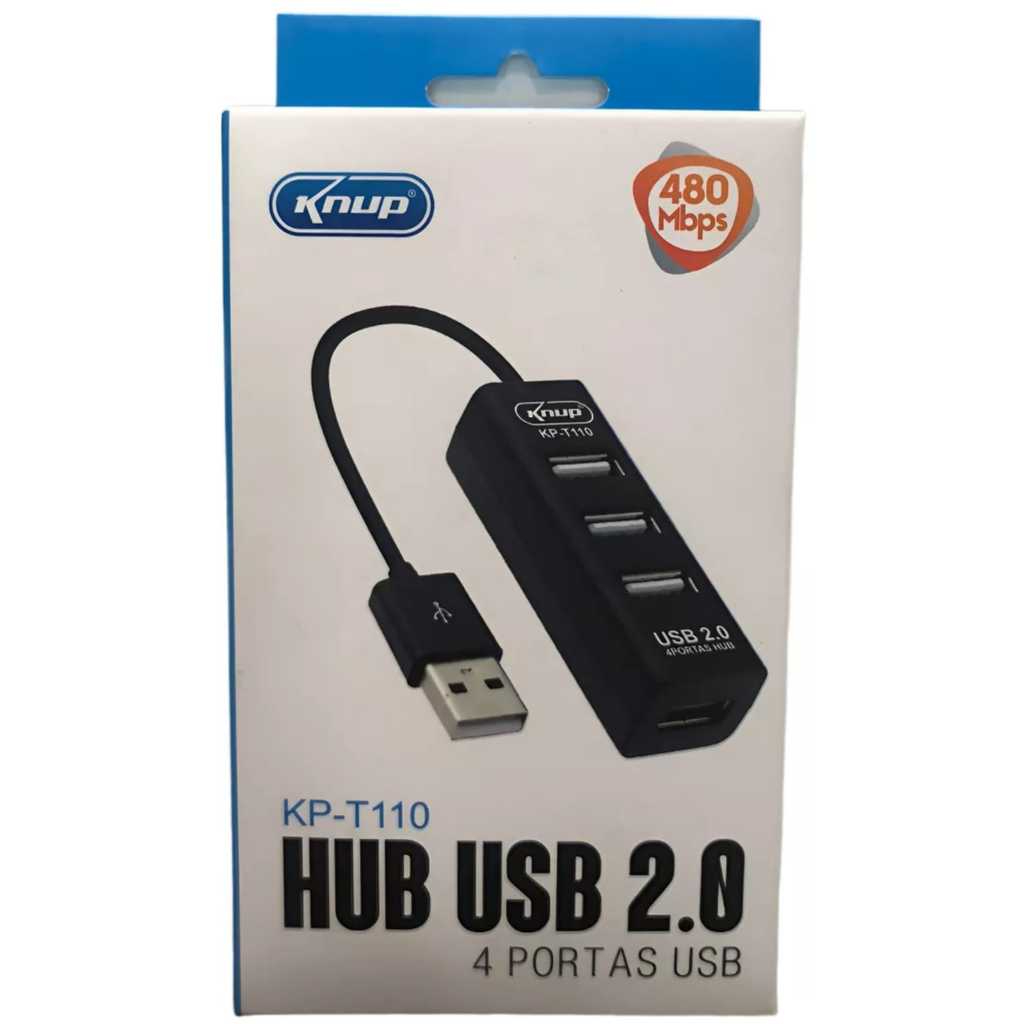 Hub Usb 2.0 4 Portas Alta Qualidade Premium - Kp-T110 - KNUP