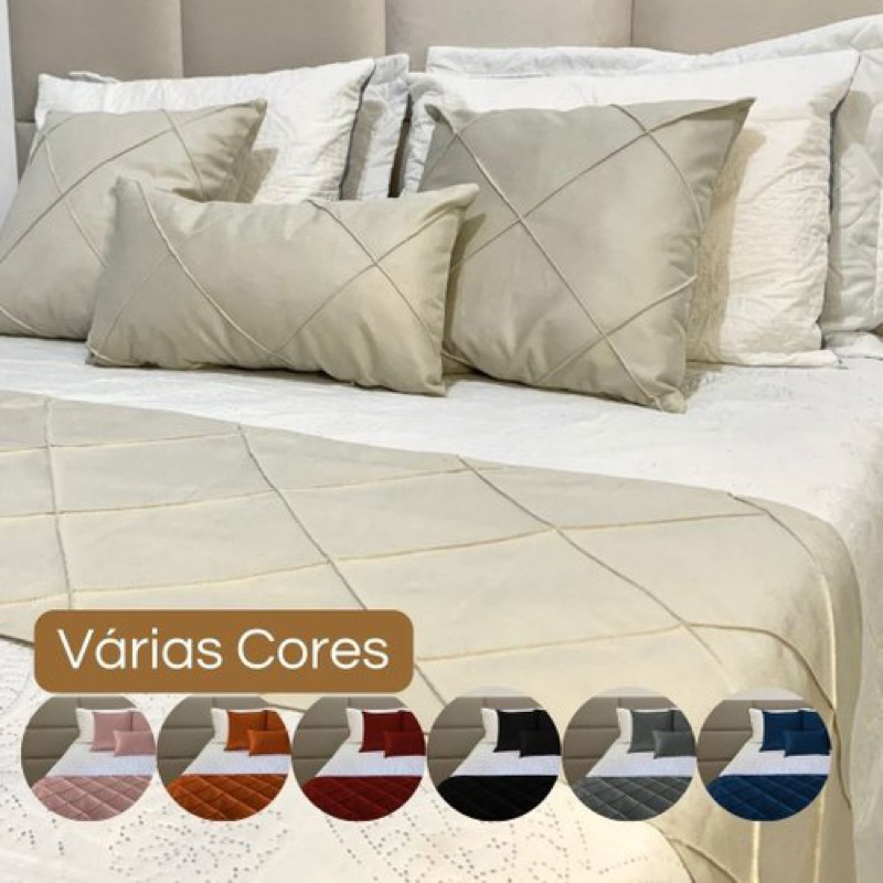 Peseira Suede Premium Drapeada Aveludada Em Diversos Tamanhos Solteiro/Casal/Queen/King