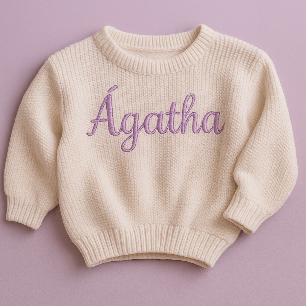 Suéter Premium Tricô Bebê Infantil Quentinho Personalizado