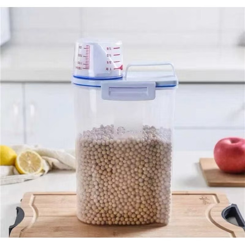 porta ração pote com tampa dispenser 2l -0536