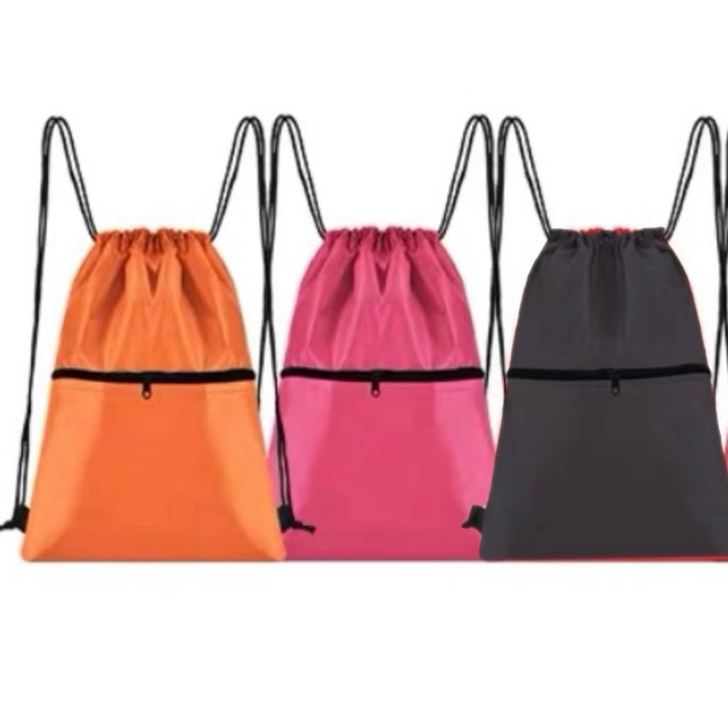 Saco Mochila Esportiva De Nylon Academia Simples Zíper