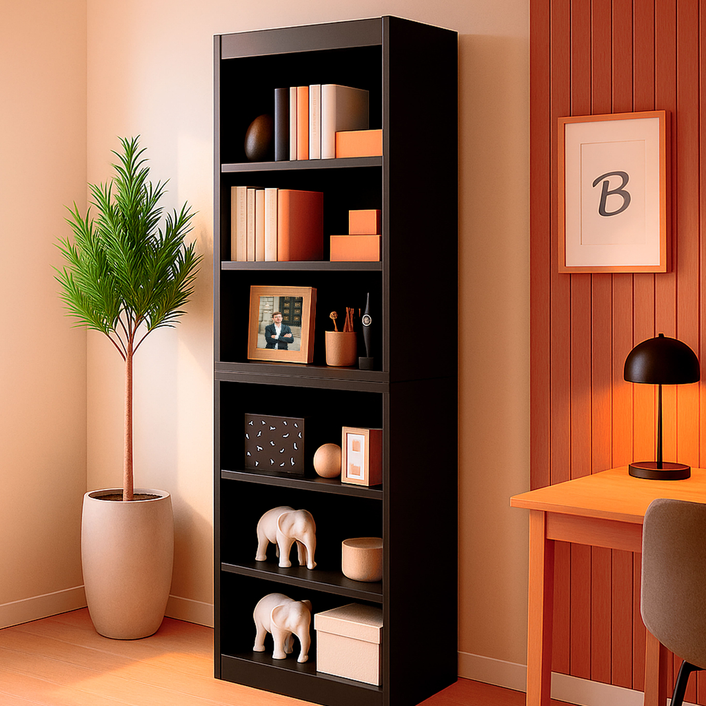 Armário Multiuso 6 Prateleiras 178cm p/ Livros | Compacto e Resistente