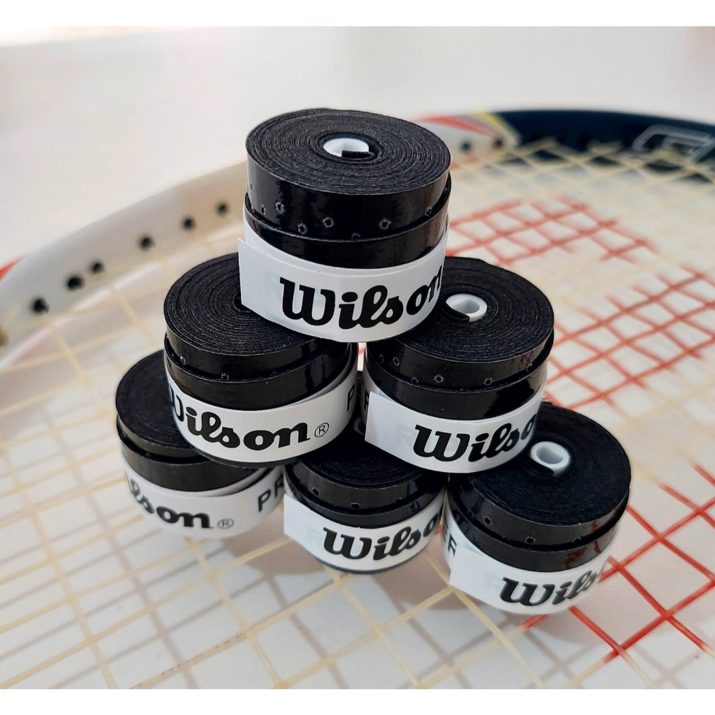 Overgrip Wilson Pegajoso Perfurado Grip para raquete Tennis, Beach Tênis, Badminton, Squash - PRETO