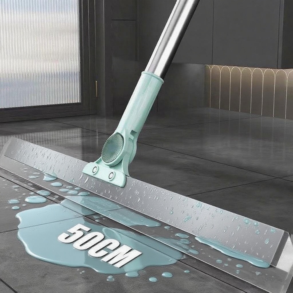 Rodo de Silicone Para Limpeza de Piso 2 em 1 – 1,2m e 1,4m Vassoura e Limpador de Vidros para Uso Duplo Seco e Molhado