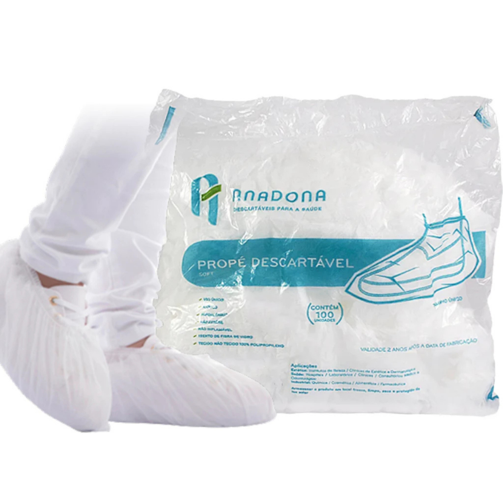 Propé Sapatilha Descartável C/ Elástico TNT - ANVISA