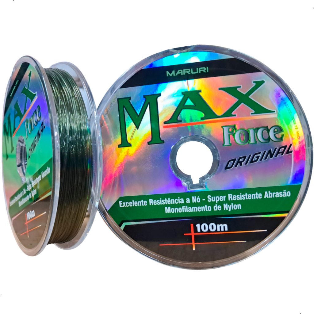 Linha De Pesca Maruri Max Force Monofilamento 100m - Várias Medidas