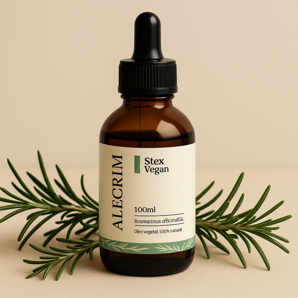 Óleo Vegetal de Alecrim para Crescimento Capilar | Vegano, Natural, Prensado a Frio – Fortalece e Estimula os Fios