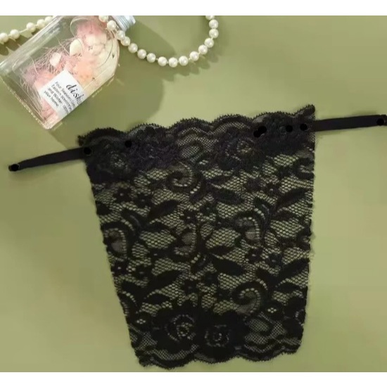 Tapa Decote em Renda com Botões de Pressão Preto, Bege e Branco Acessório para Sutiã para Discrição