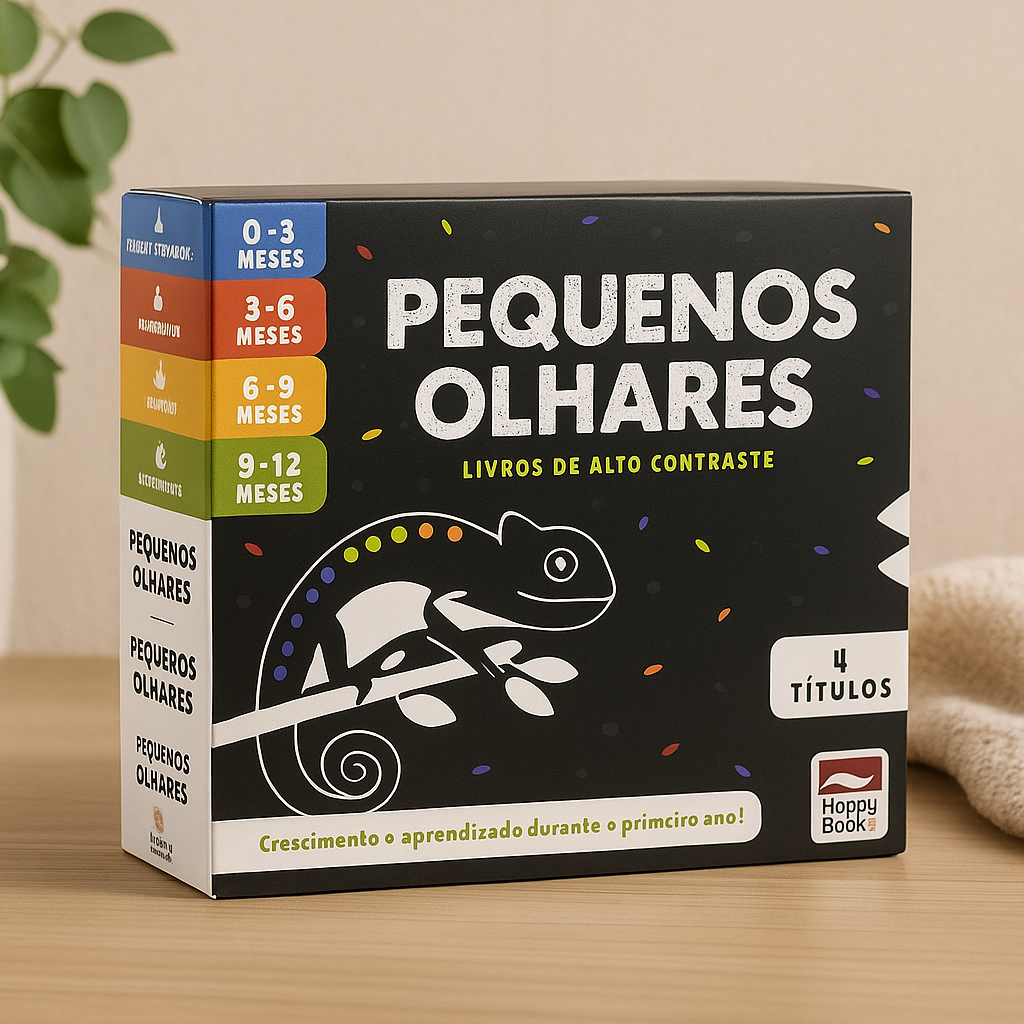 Pequenos Olhares - Livros de Alto Contraste para Bebês 0-12 Meses: Estimulação Visual e Cognitiva