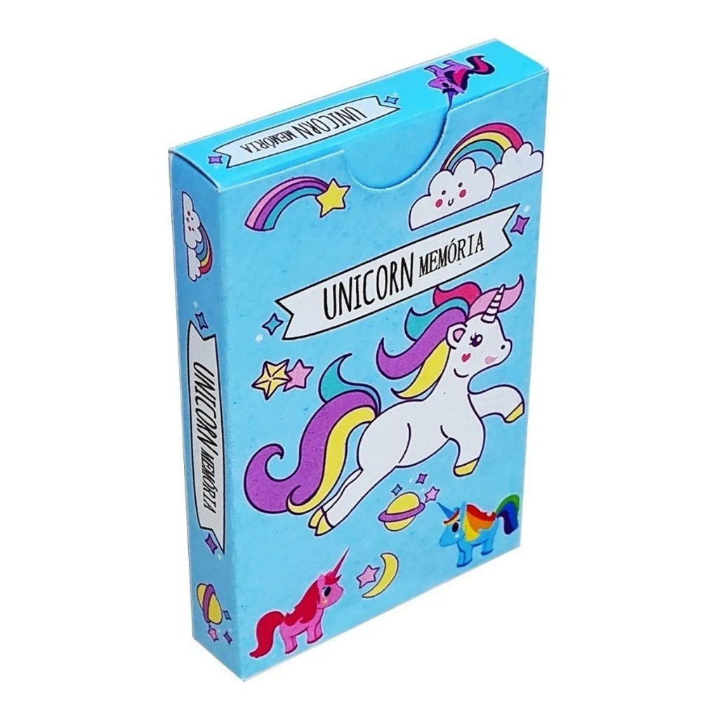 Kit 10/12/15/20/30/50 Jogos Da Memoria Unicornio Festa Lembrancinha Aniversario Prenda Cartas Prenda
