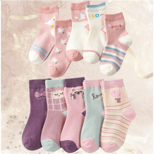 Kit 18 Pares Meia Infantil Estampadinha lisa menina de criança