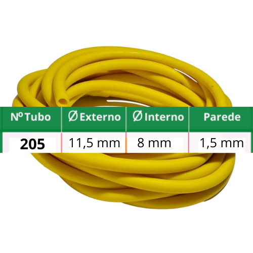 Tubo de Látex Nº 205 de 1 a 5 Metros Elástico Borracha Garrote Fisioterapia Fortalecimento Muscular