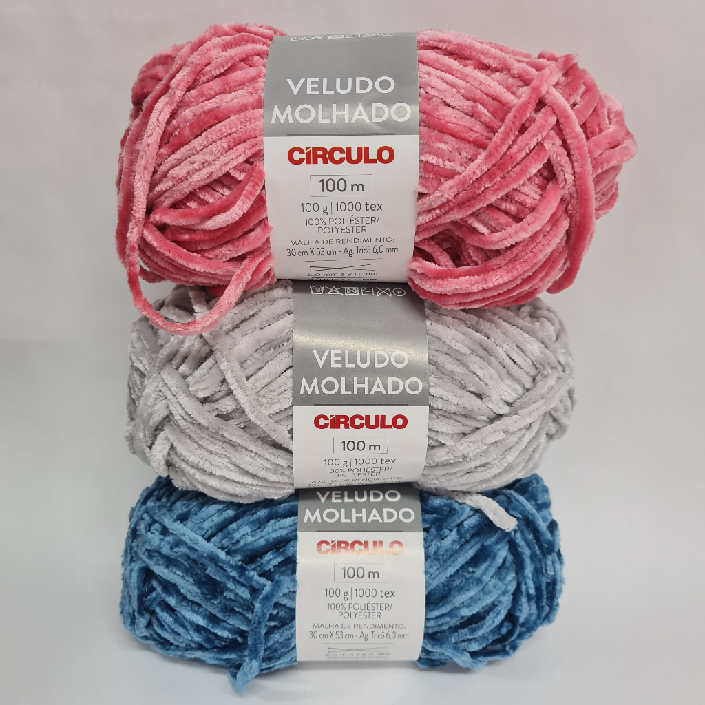 Fio Veludo Molhado Circulo 100m - Artesanato- Crochê