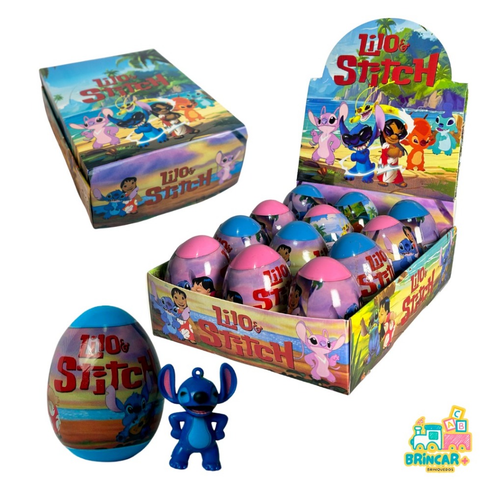 Kit 6 e 12 Unidades Ovo Surpresa - Lilo Stitch