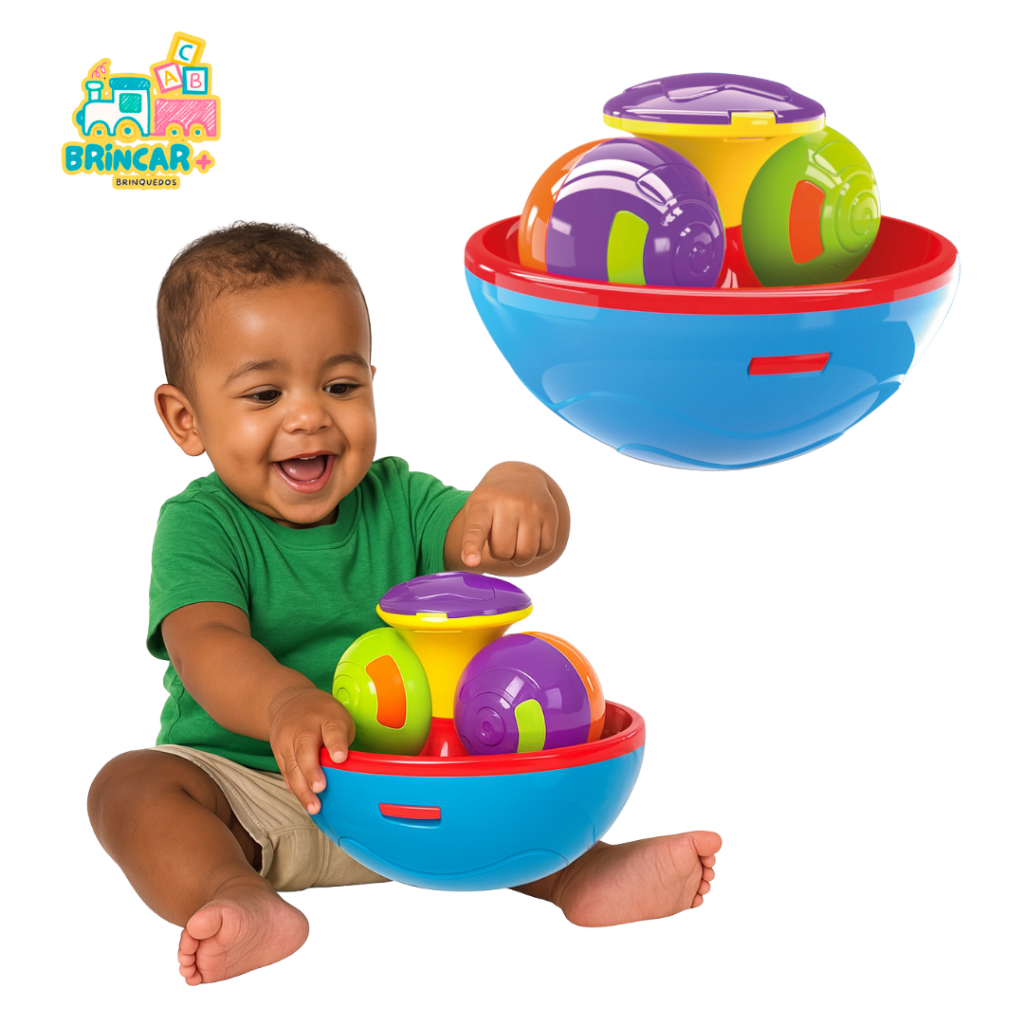 Brinquedos Educativos Gira Gira Ball Didático Bola Giratória Peão para Bebês