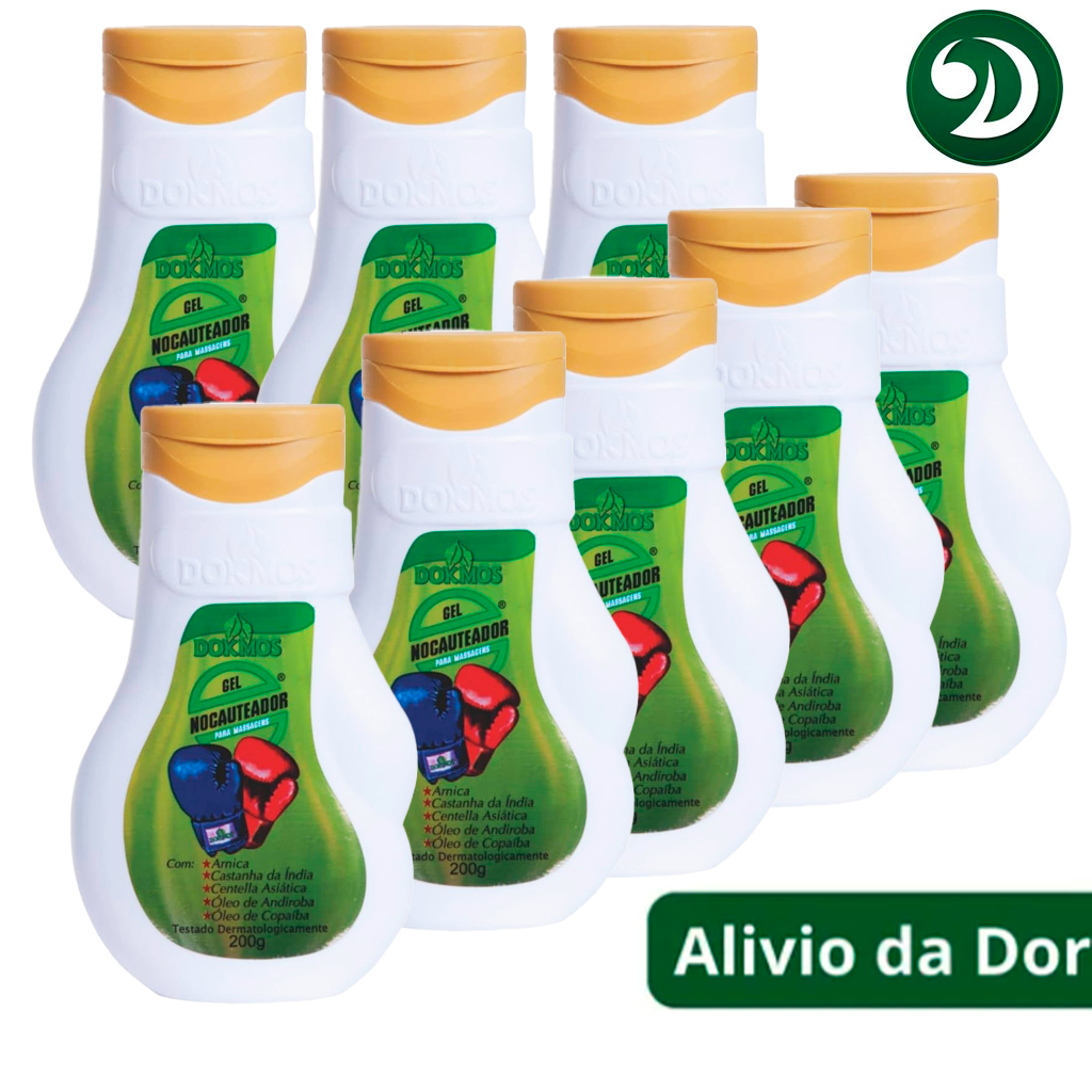 Gel Nocauteador Dokmos 200g - Ajuda no Alivio da Dor Muscular Refrescante - Dokmos