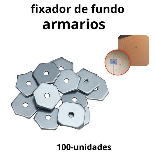 Fixador fundo para guarda roupa Zincado 100 pçs  Albra